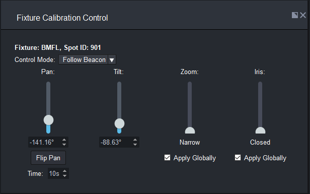 Fixture Calibration Control