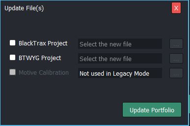Portfolio Manager   Update Files